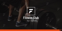 F Letter Fitness  Logo Template Screenshot 3