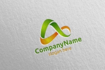 Digital Letter A Logo Design Screenshot 1