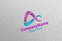 Digital Letter A Logo Design Screenshot 2