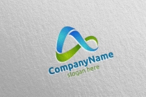 Digital Letter A Logo Design Screenshot 4