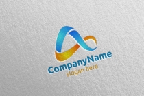 Digital Letter A Logo Design Screenshot 5
