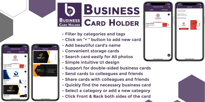 Business Card Holder iOS Swift