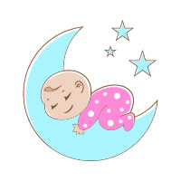 Cute Baby Sleep Logo Design for Babyshop