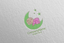 Cute Baby Sleep Logo Design for Babyshop Screenshot 1