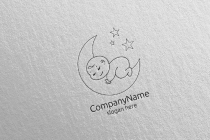 Cute Baby Sleep Logo Design for Babyshop Screenshot 3