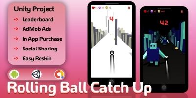 Rolling Ball Catch Up - Unity Source Code