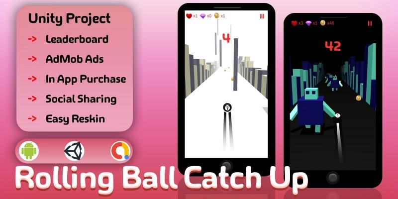Rolling Ball Catch Up - Unity Source Code