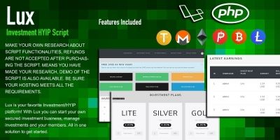 Lux - Investment HYIP Script
