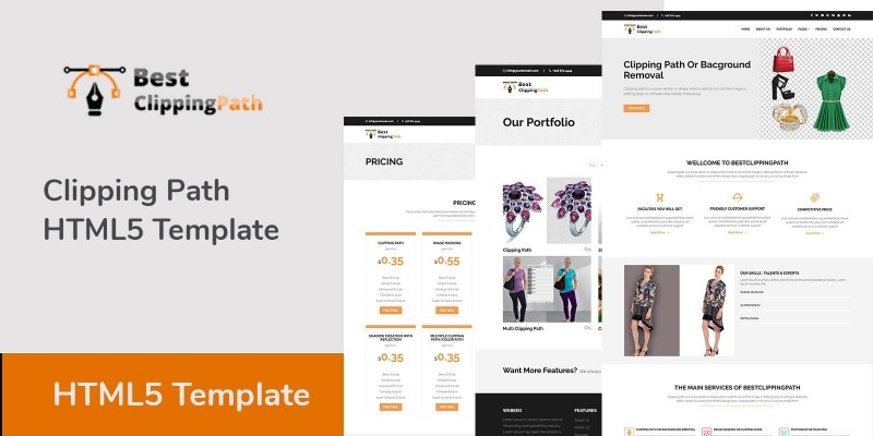 Clipping Path HTML5 Template