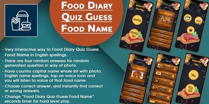 Food Diary Quiz Guess Food Name iOS Swift