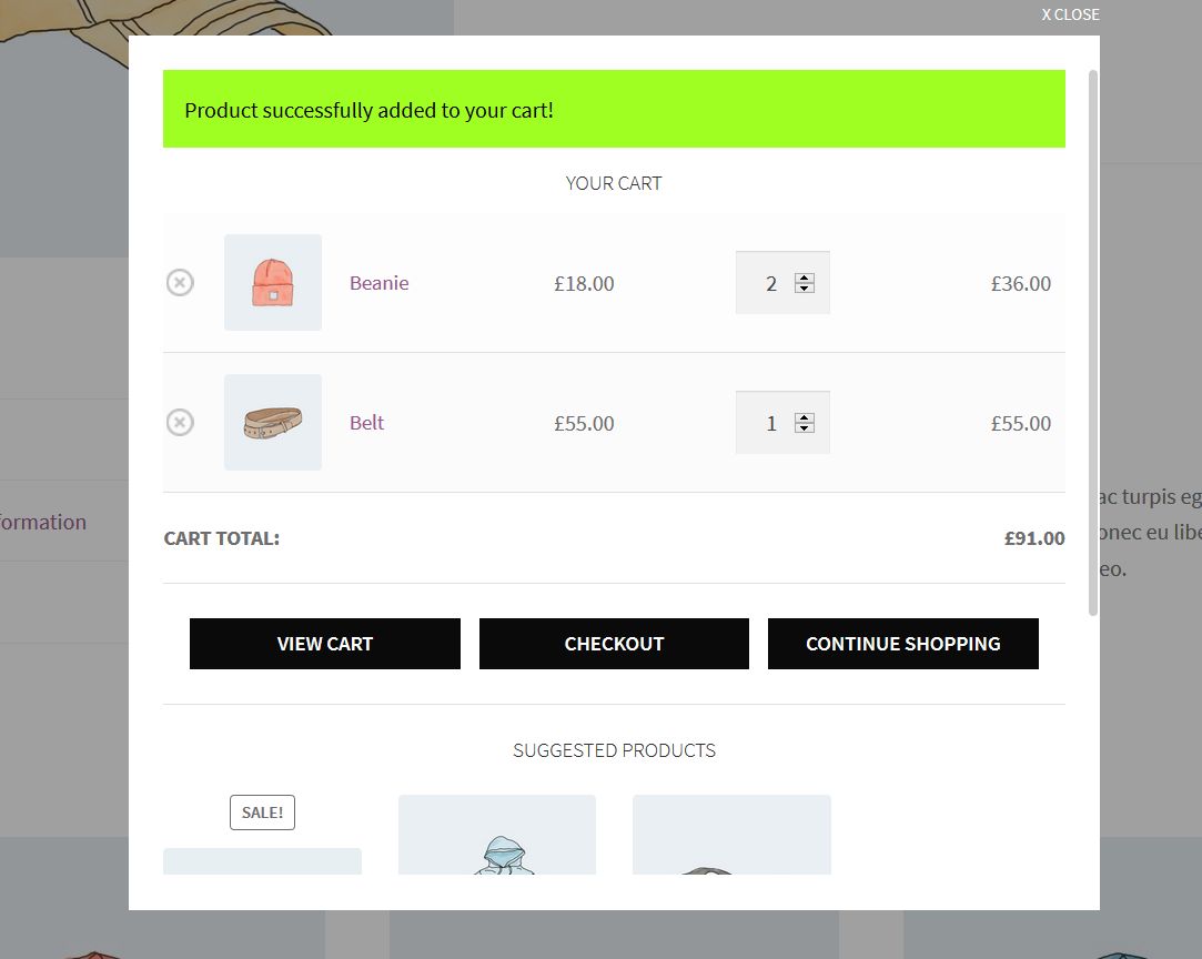 WooCommerce Added To Cart Popup by CodeSniffer | Codester
