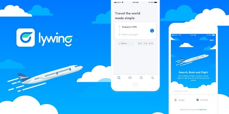 Lywing - Flight Booking Application UI Design