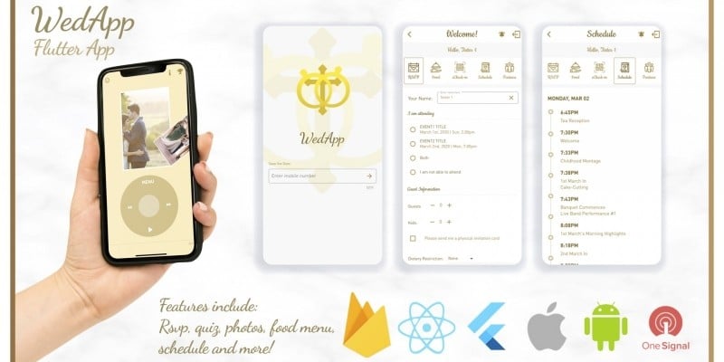 Wedding App - Full Flutter App With Dashboard