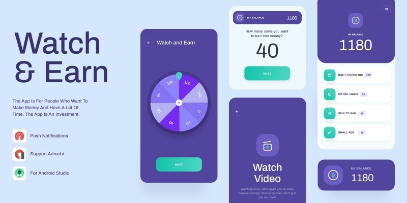 Watch And Earn - Android App Source Code by MikodesTeam | Codester