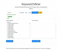 Keyword Miner Keywords Generator Script  Screenshot 1