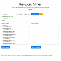 Keyword Miner Keywords Generator Script  Screenshot 2