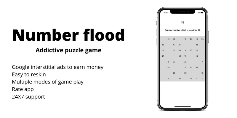 Number flood - iOS Template