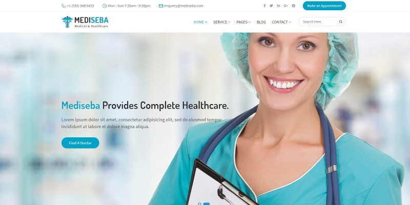 Mediseba - Medical And Healthcare WordPress Theme