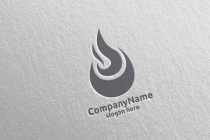 3D Fire Flame Element Logo Design Screenshot 3