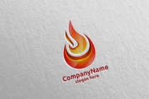 3D Fire Flame Element Logo Design Screenshot 5