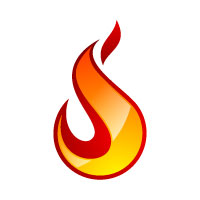 3D Fire Flame Element Logo Design