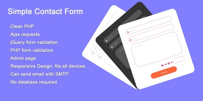 Simple PHP  Ajax Contact Form