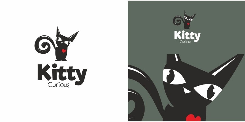 Kitty Black Cat Logo