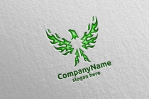 Eagle Logo With Fire And Flame Concept Design Screenshot 1