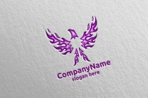 Eagle Logo With Fire And Flame Concept Design Screenshot 2