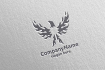 Eagle Logo With Fire And Flame Concept Design Screenshot 3