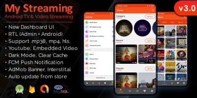 My Streaming Android App with Admin Panel