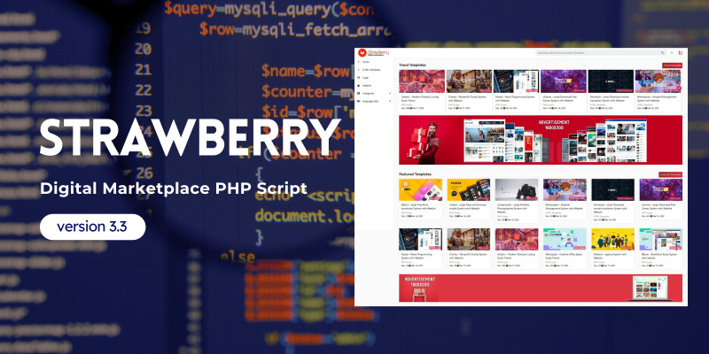 Strawberry - Digital Marketplace PHP Script