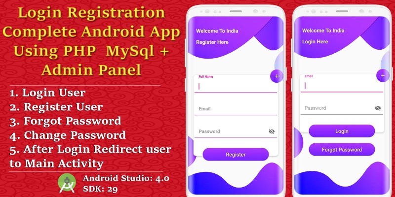 Android Login - Registration App With Admin Panel