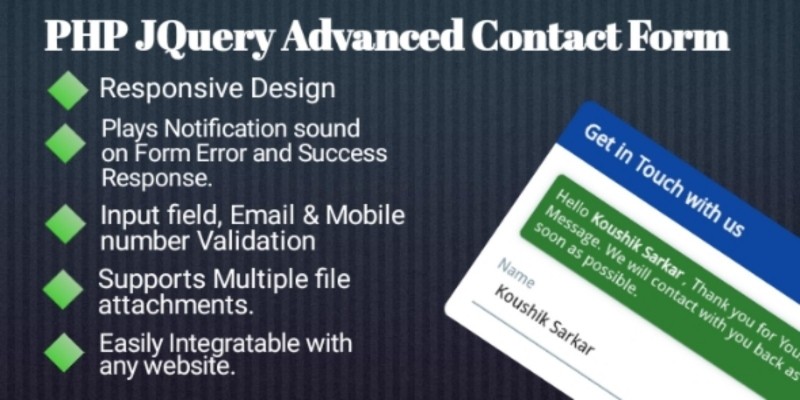 PHP JQuery Advanced Contact Form