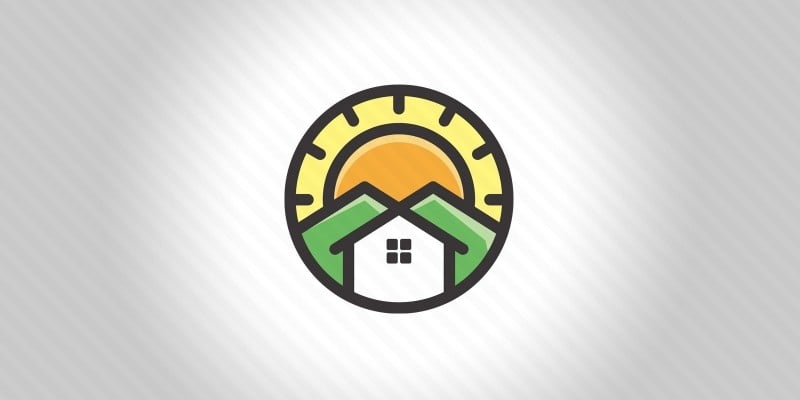 House And Mountain Logo