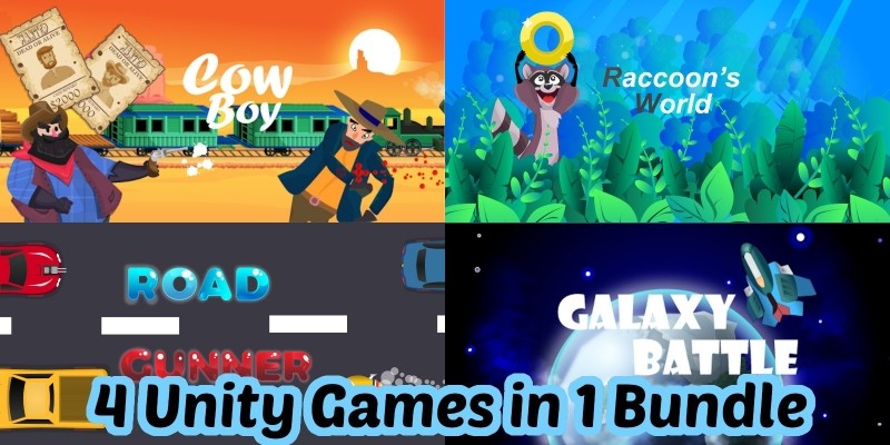 Unity Casual Game Bundle 2 - 4 Games in 1 Bundle