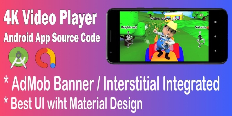 4k Video Player AdMob - Android App Source Code