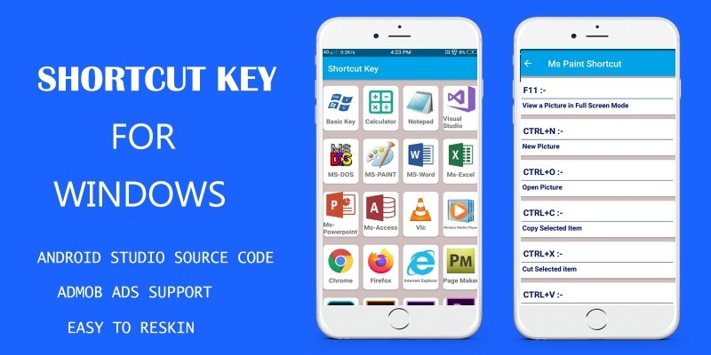 Shortcut Key Android Studio Source Code