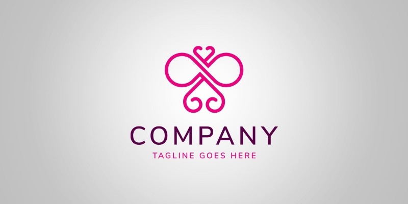 Infinity Butterfly Logo Template