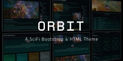 Orbit - Futuristic Scifi Bootstrap 4 HTML Theme