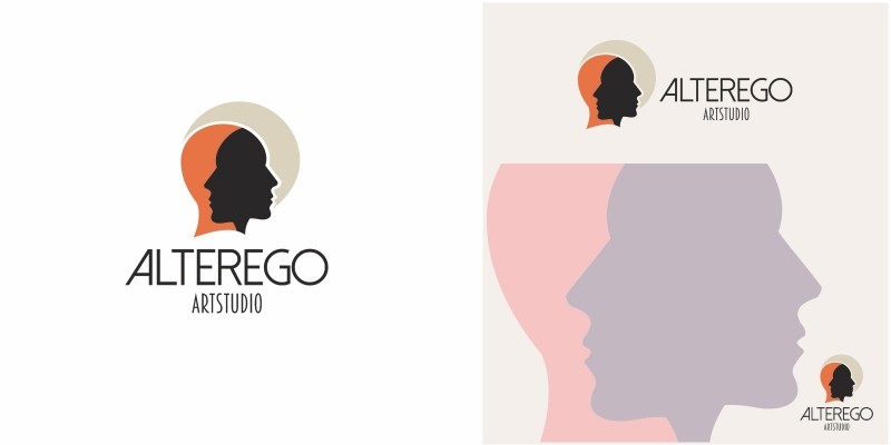 Human Face Alter Ego Logo