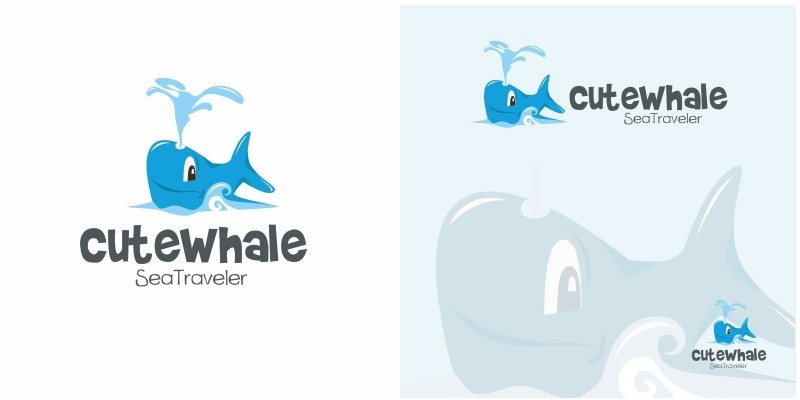 Cute Whale Logo