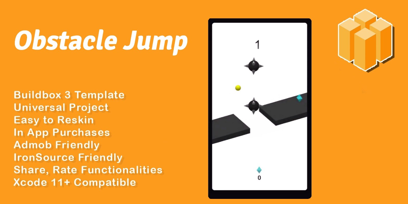 Obstacle Jump - Buildbox 3 Template