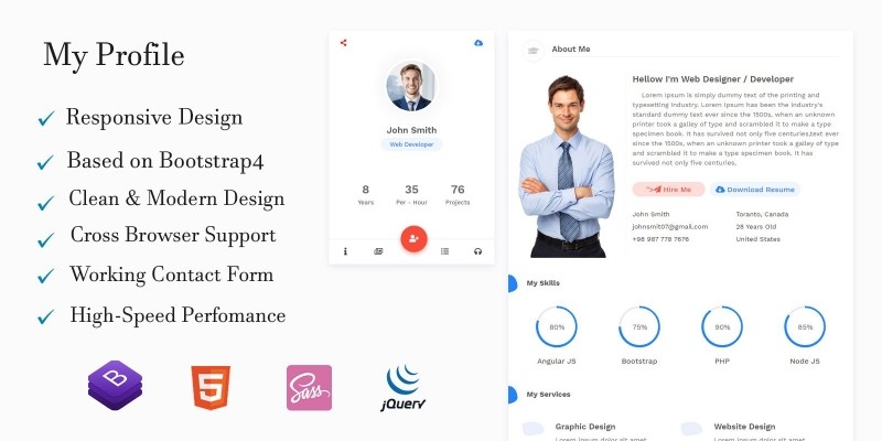 Premium Profile Website Template