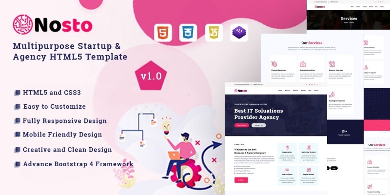 Nosto - Multipurpose Startup HTML5 Template