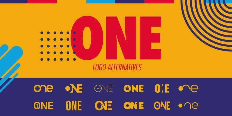 Number One Logo Set - 12 One Logo Alternatives 