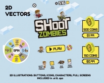 Shooty Zombies 2D And 3D Game Assets Screenshot 7