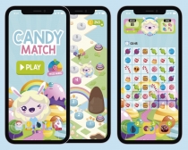 Candy Match 3 Game Assets Graphics Screenshot 1