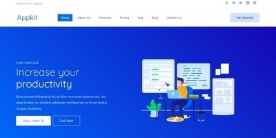 Appkit – Creative SaaS Landing Page Template