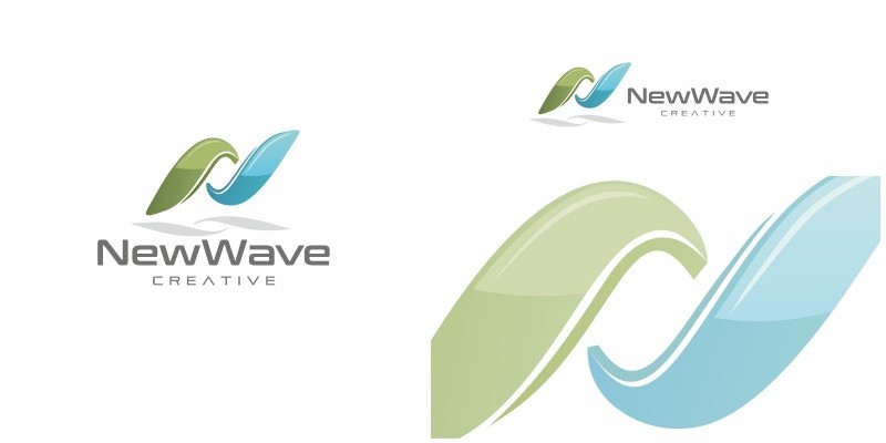 New Wave Letter N Logo